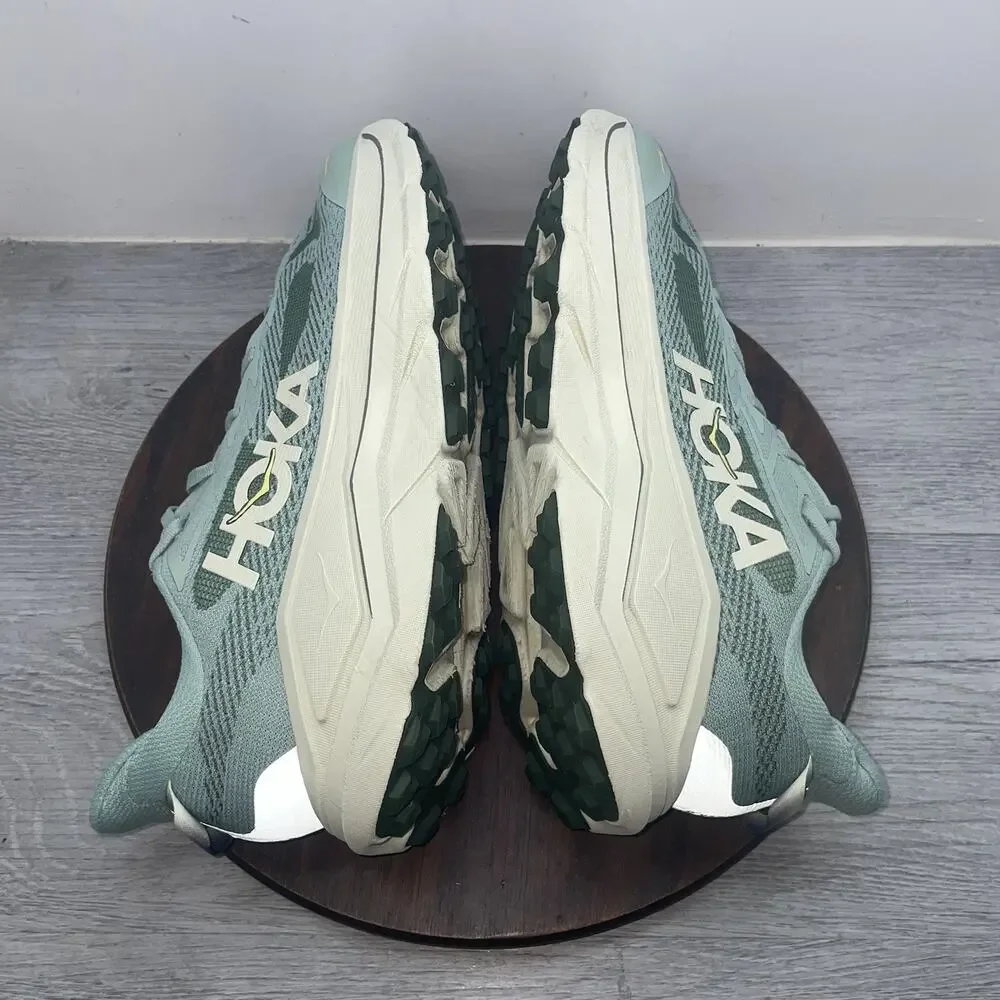 HOKA ONE ONE Challenger 8 Trail Running Men's 13 2E Shoes Jade Truffle Salt